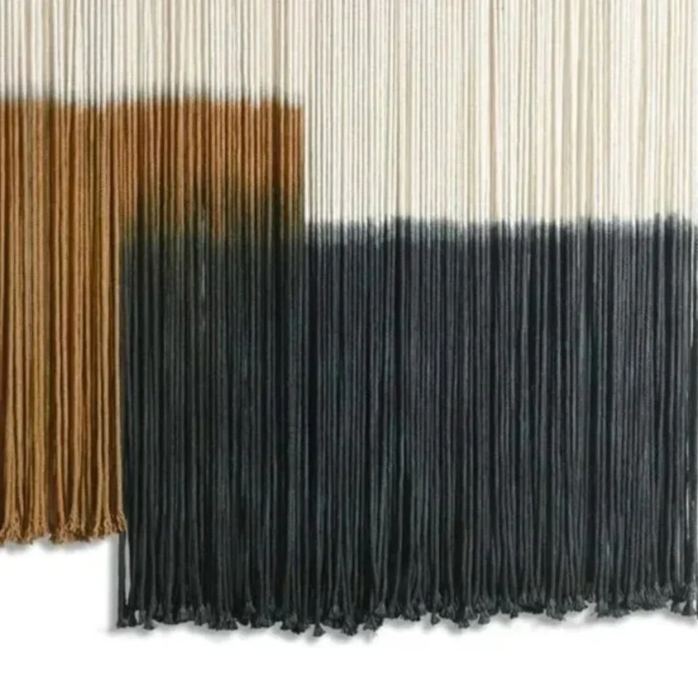 Anthropologie Large XL Boho Tapestry Macrame Woven Dyed Yarn Wall Hanging - 60